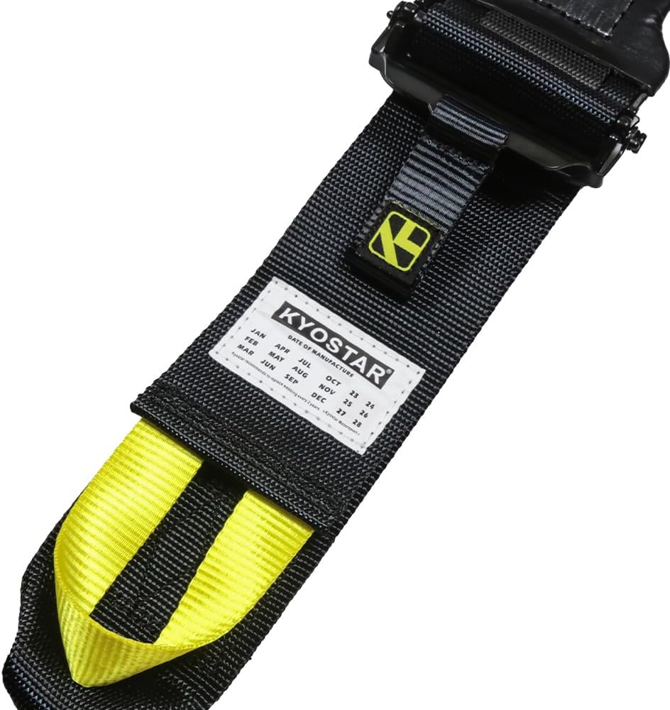 Kyostar 5 Point Safety Harness Racing Seat Belt 2"+3" Camlock Quick Release Premium Quality Heavy-Duty Soft Webbing Universal Black