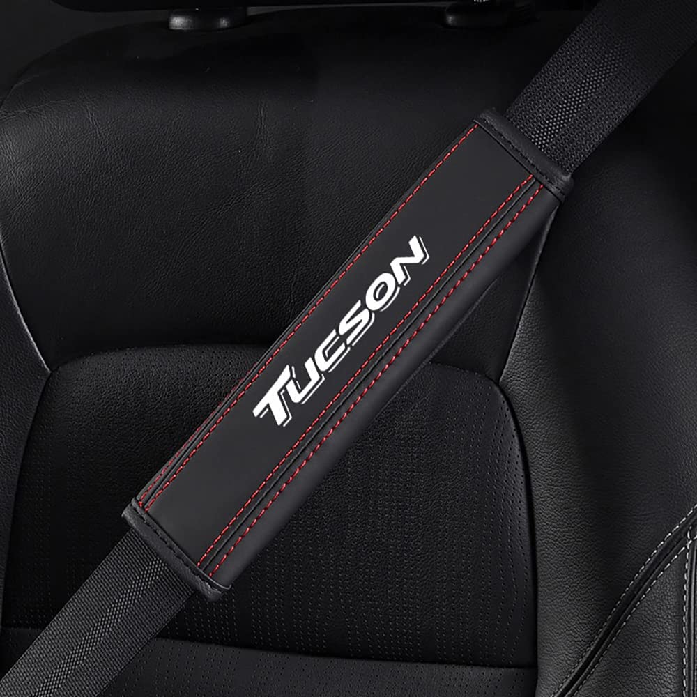 2 Coche Cuero Almohadillas para Cinturón de Seguridad Protectoras, para Hyundai Tucson Accesorios Interiores