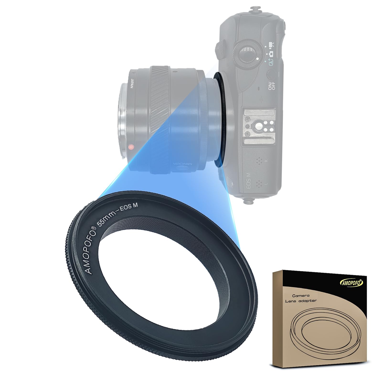 Adattatore Macro 55mm Per Canon EOS M - Anello Inversione Per Foto Close-up
