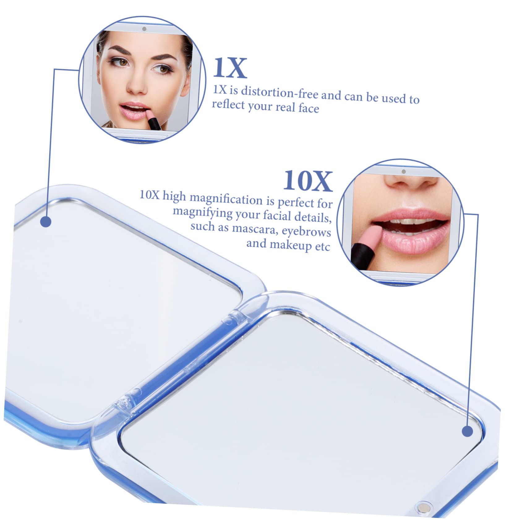 MAGICLULU 3-teiliger Taschenspiegel Für Brautjungfern 10-facher Vergrößerungsspiegel Kompakt Und Tragbar Für Make-up Und Reisen