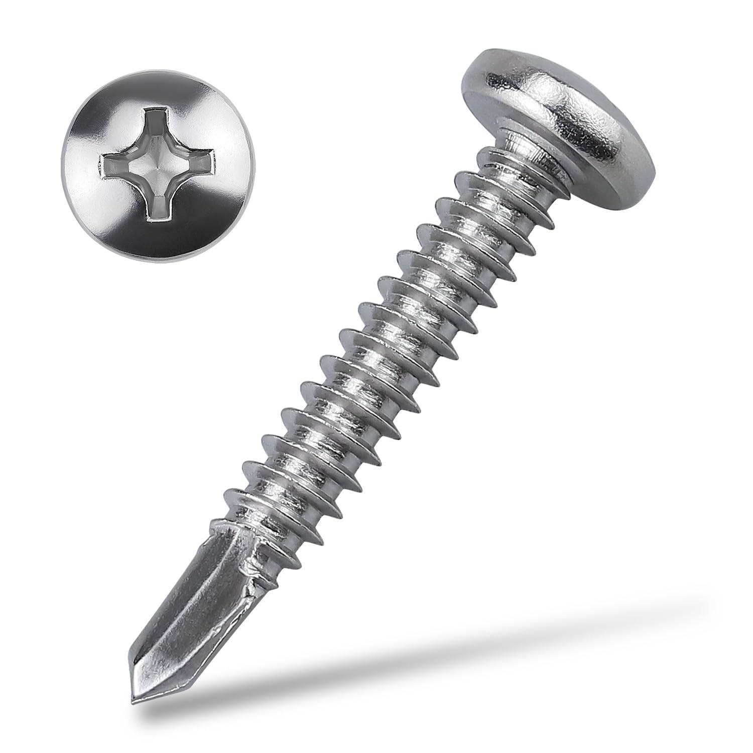 10x1 Stainless Steel Self Drilling Screws - 100 Pack -10