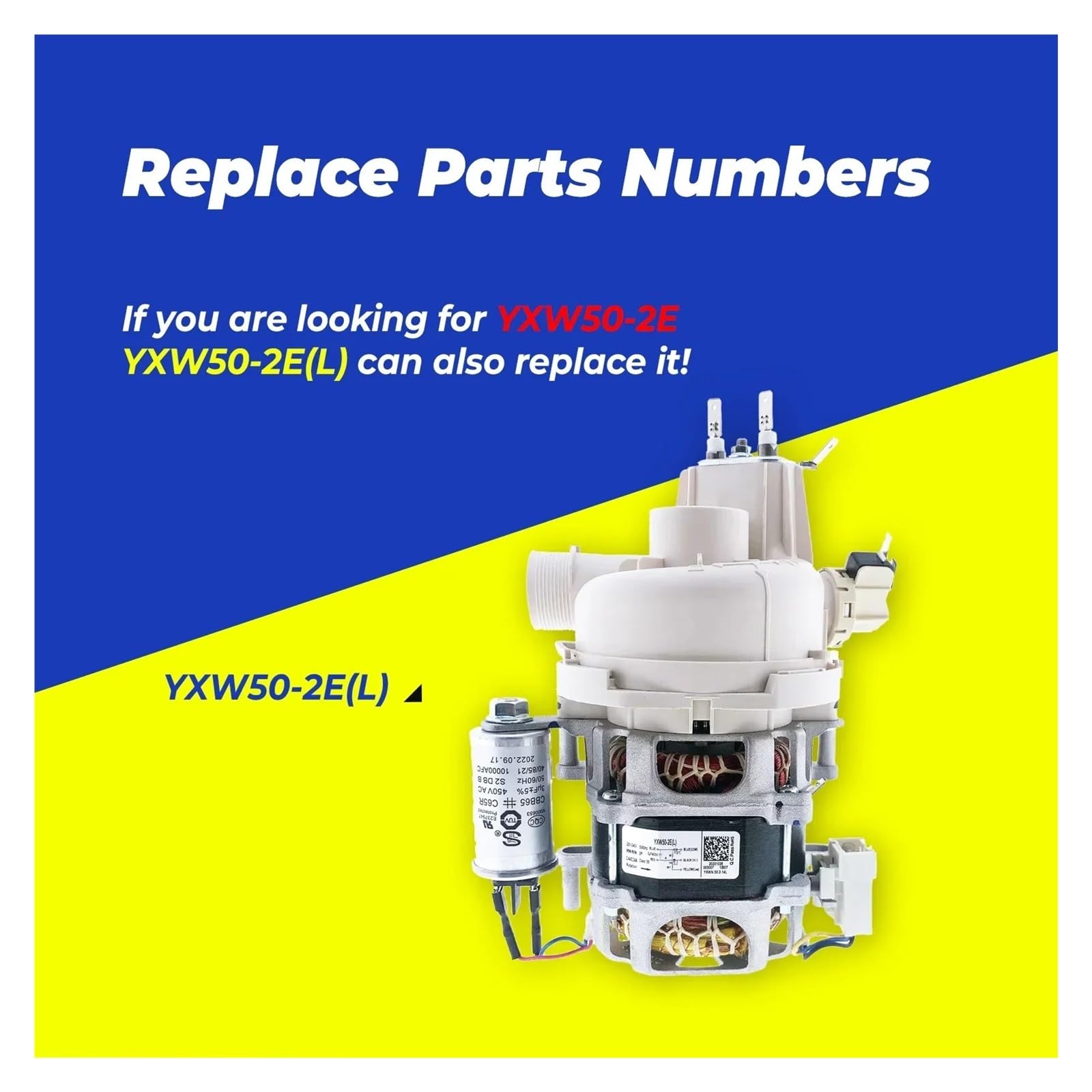 YXW50-2E(L) Pompa di circolazione for lavastoviglie, compatibile con KUPPERSBERG, compatibile con Midea, compatibile con Samsung, compatibile con Hansa ecc.