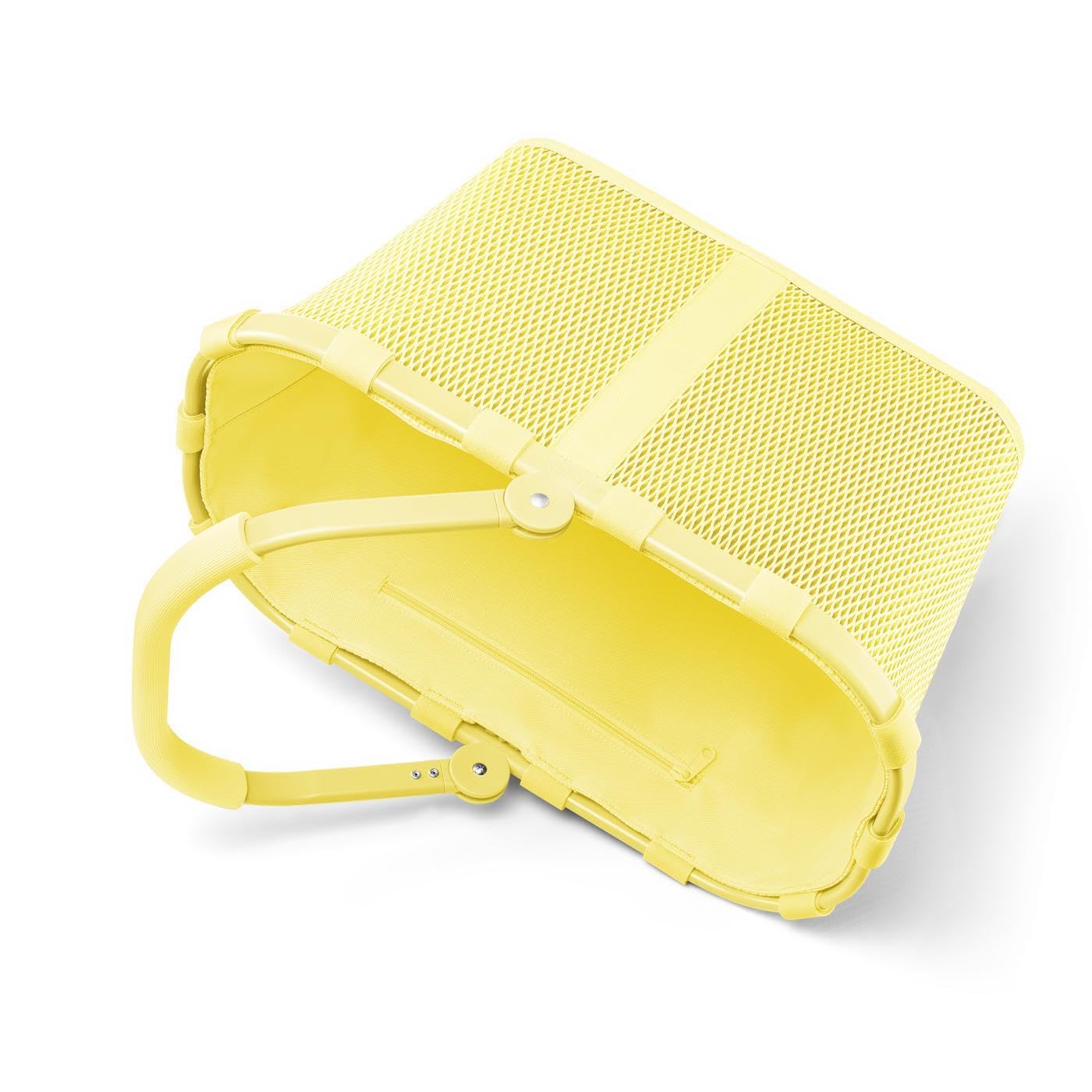 reisenthel carrybag frame mesh lemon – Stabiler Einkaufskorb mit viel Stauraum und praktischer Innentasche – Elegantes und wasserabweisendes Design – Bild 5