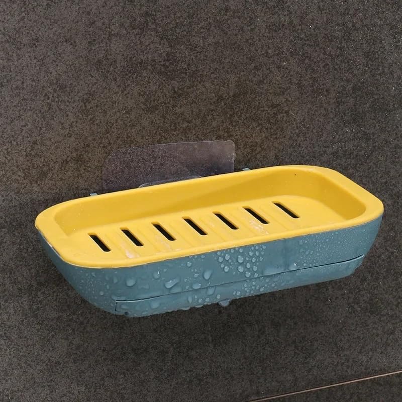 FavHome 2 Pcs Wall Mounted Self Adhesive Soap Box Holder with Drain Tray Soap Case with Contemporary Eleghant Design for Modern Bathrooms Kitchen - Mix Colors (2) (B0CP9LL9HW) Amazon Price History, Amazon Price Tracker