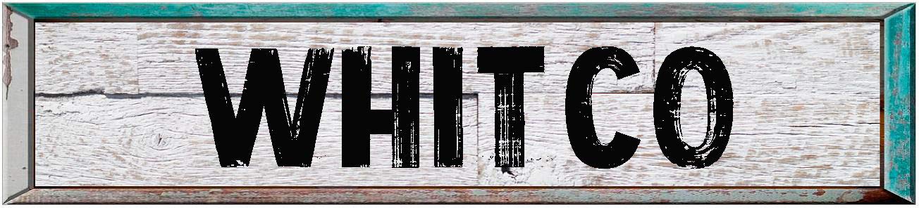 WHITCO 8" Rectangle White Washed Weathered Painted Wood Look Decal Bumper Sticker for use on Any Smooth Surface