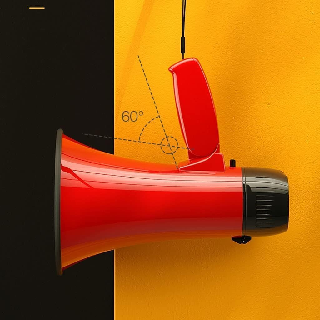 KYUSAR Handheld Megaphones Bullhorn Hand Megaphone 240 Seconds Recording ABS Megaphone Speaker Foldable Built-in Siren Outdoor Activities Bullhorn Megaphone Speaker (Color : Red)