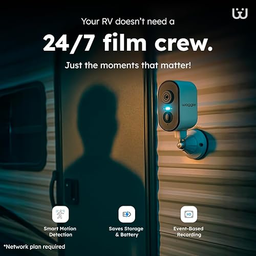 Miniatura 8 de Waggle Cámara de seguridad celular inalámbrica 4G LTE para exteriores, no necesita WiFi, batería 2K HD, batería de 9000 mAh, visión nocturna,