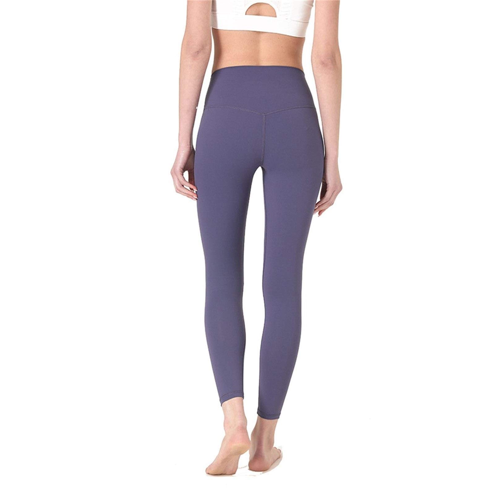 fitness legginsy damskie, Damskie Nagie uczucie Wysokiej talii Legginsy Legginsy Butt Lift Power Flex Slim Jogi Spodnie Aktywne Rajstopy Tummy Control Non See przez rozciągliwe sportowe legginsy do jo