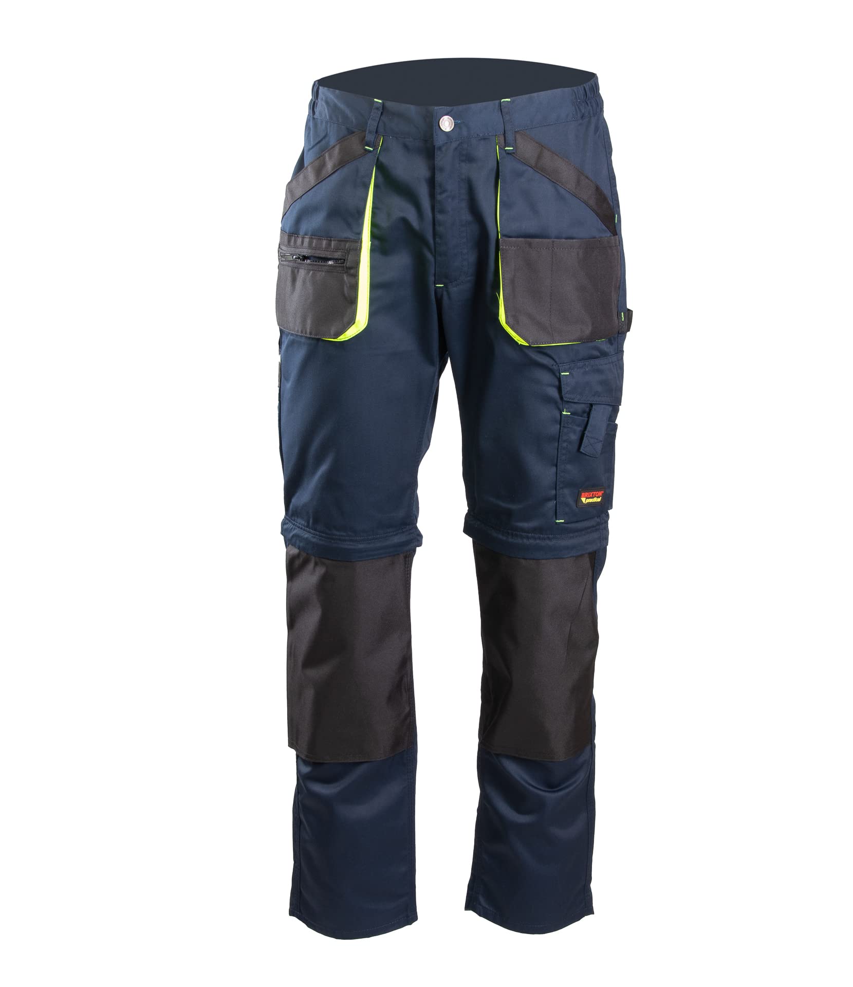 Brixton Pantalones 2 En 1 De Verano: Convertibles En Cortos, Rodilleras Oxford Y Múltiples Bolsillos (65% Poliéster 35% Algodón)