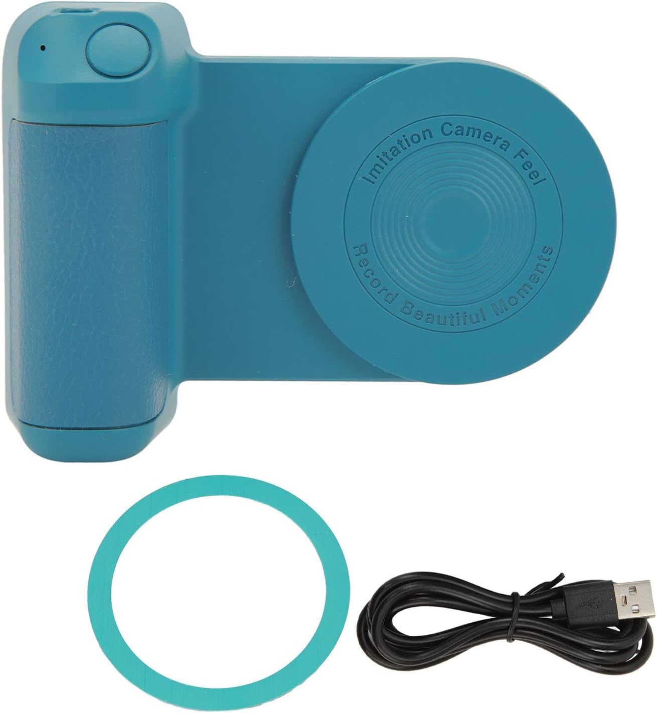 Careflection Magnetic Camera Handle with Bluetooth Bracket and Wireless Shutter - Smart Phone Handle for Vlog, Photo and Video Shooting (Blue)