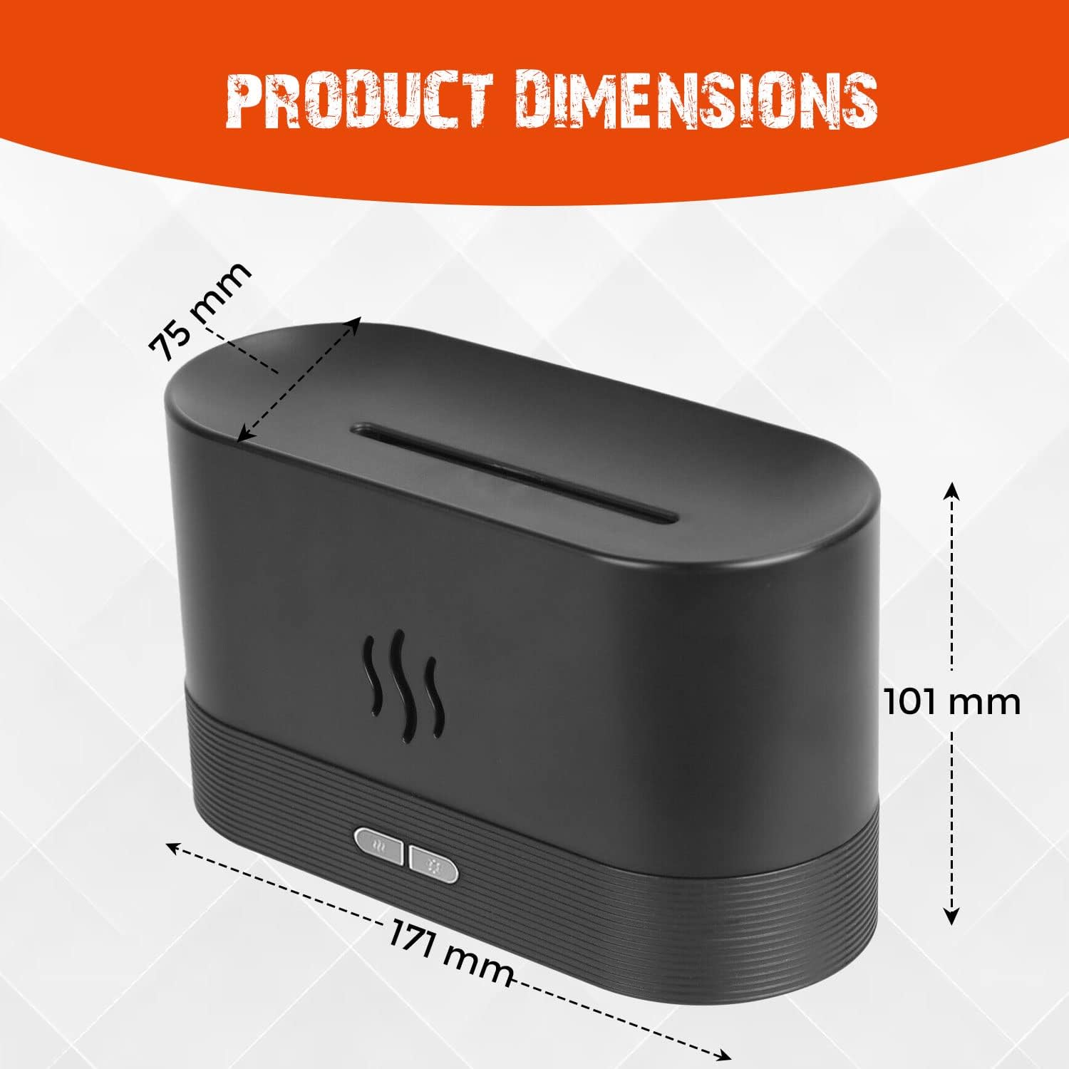 La Kitchenette Portable Flame Diffuser Humidifier, Essential Oil Diffuser, Humidifier, Aroma Therapy, Ultrasonic USB Humidifier, Flame Diffuser, Aroma Diffuser for Bedroom, Aromatherapy Gifts (Black)