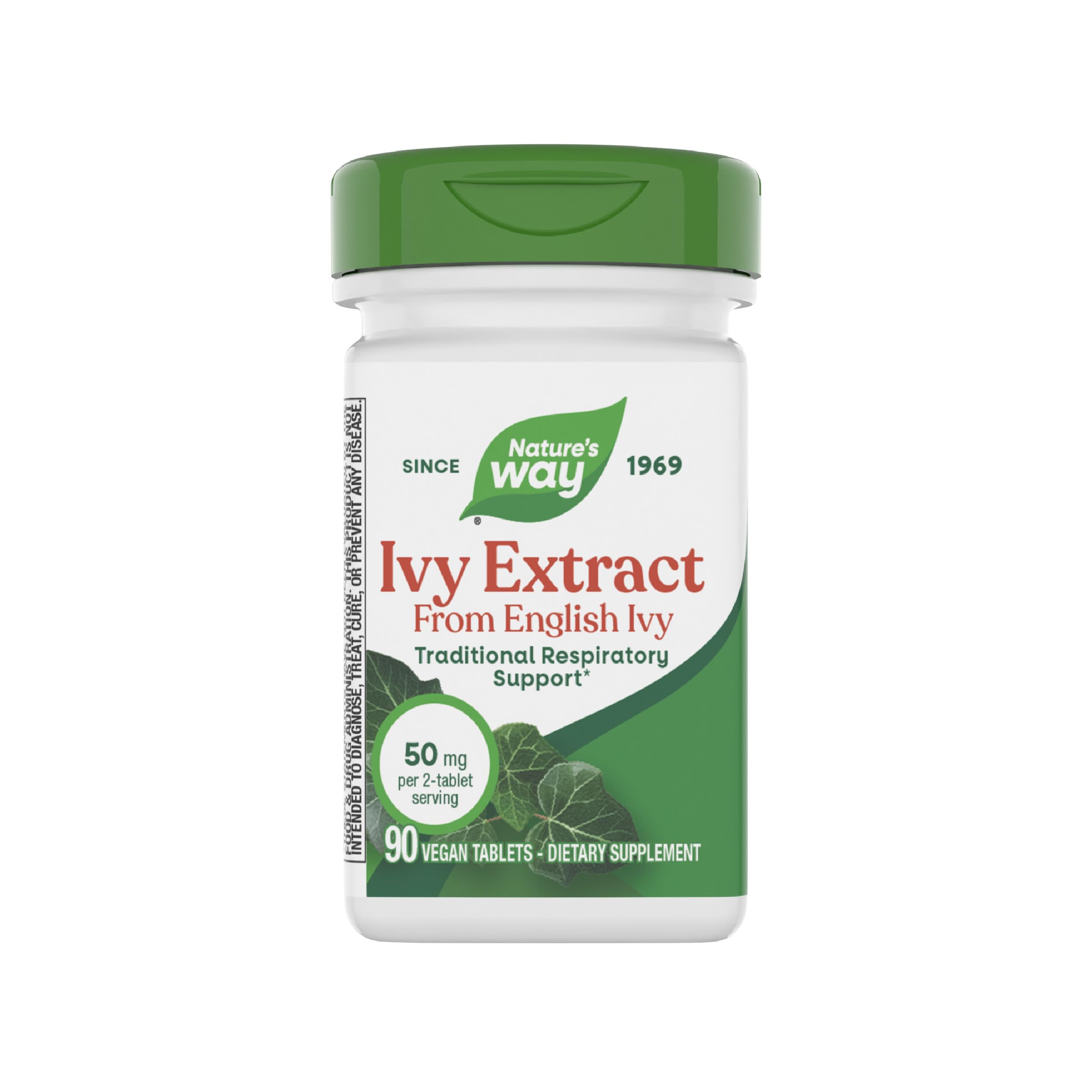 Nature's Way Ivy Extract from English Ivy Leaf, 50 mg per Serving, 90 ct