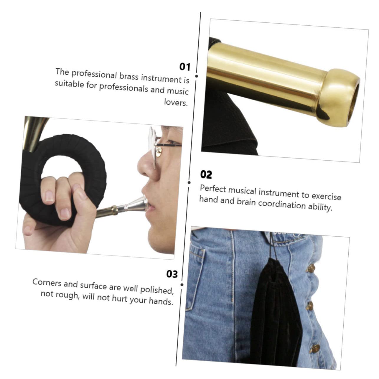 Milisten 1pc b flat major horn french horn instrument musical toy french horn musical toy whistle for kids air horn pump Loud Sound party favo並行輸入 Bach 190S72V B Flat Trumpet - Milano Music Center