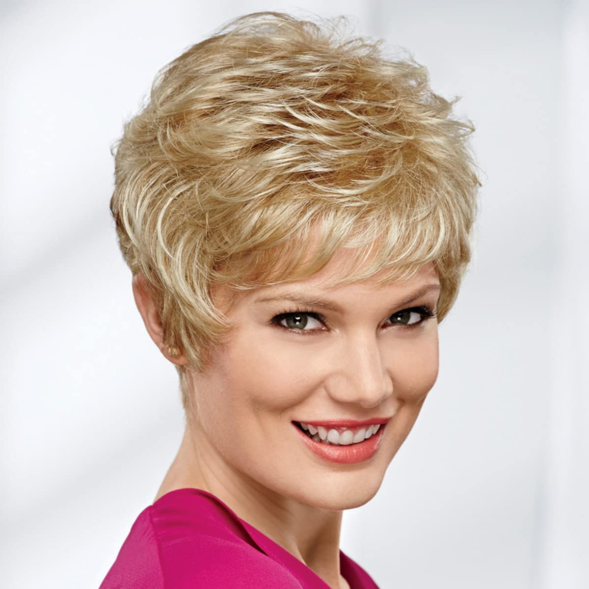 Paula Young Oakley WhisperLite Wig Macho Frosted Brownish Blonde Light Ash Blond Amazon.com : Paula Young Alex WhisperLite Wig Sassy Short  main image 2