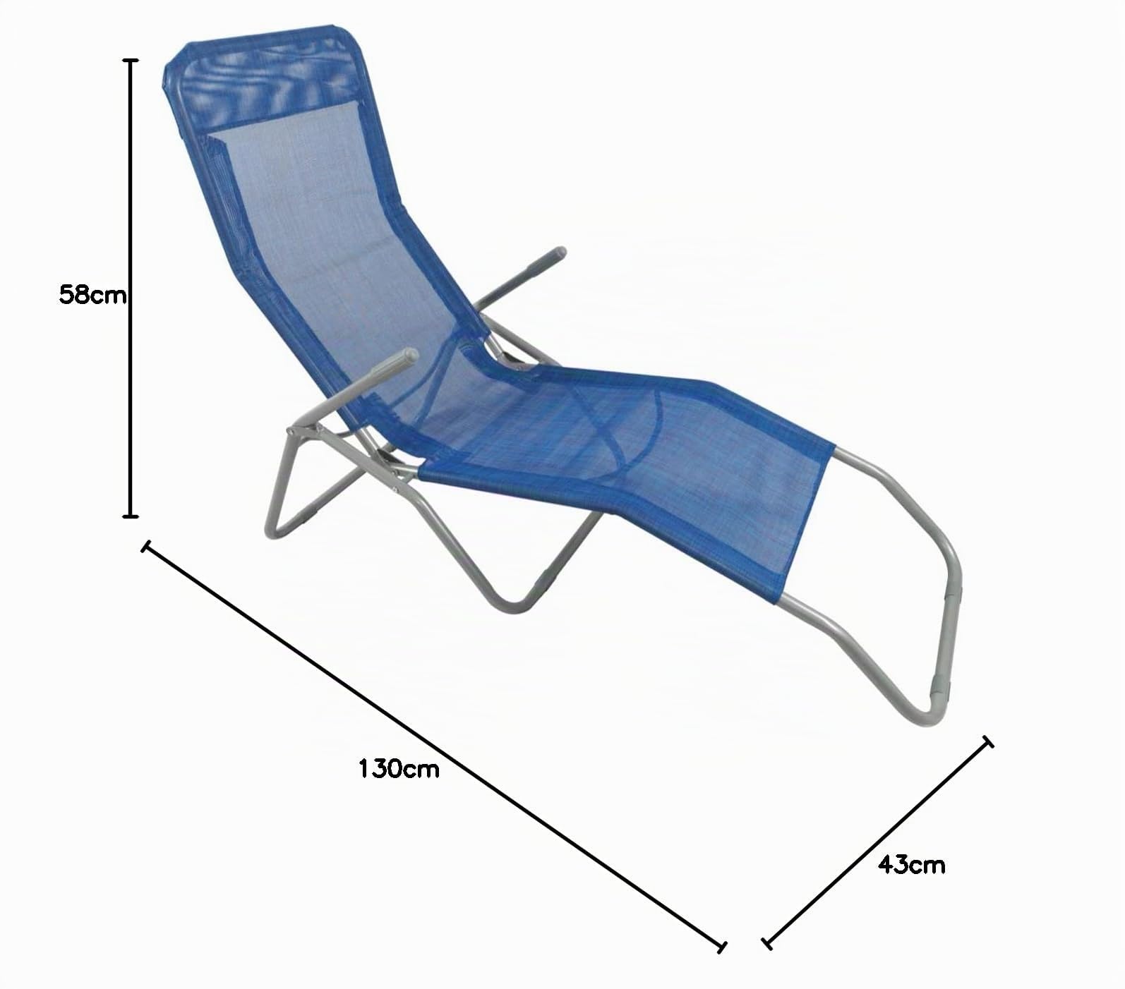 MAURY'S DONDOLINA PIEGHEVOLE IN TEXTILENE 130 X 43 X H58 CM (Blue)