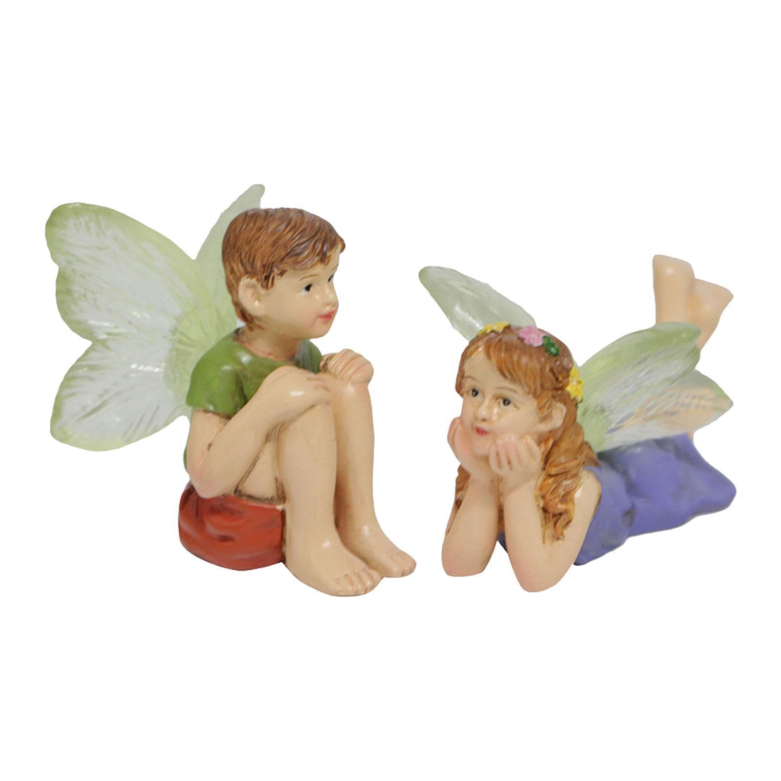 TWISAXC Fairy Garden House Figurines Supplies Statue Charming Miniature Fairy Figurines Crafting And Decoration Patio Desk Planter Pot Decoration Craft Decor Miniature Figurine