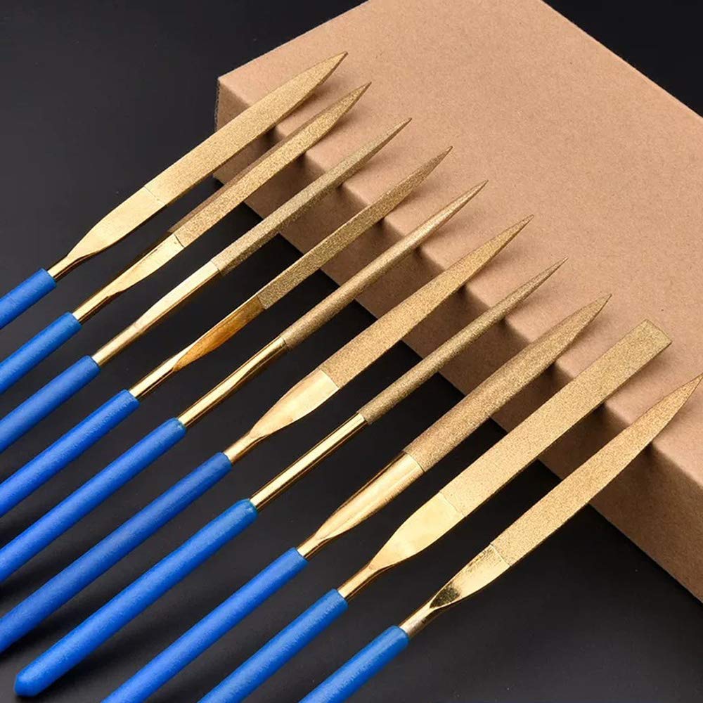 Ensemble De Limes Plates à Aiguilles Revêtues De T... – Grandado