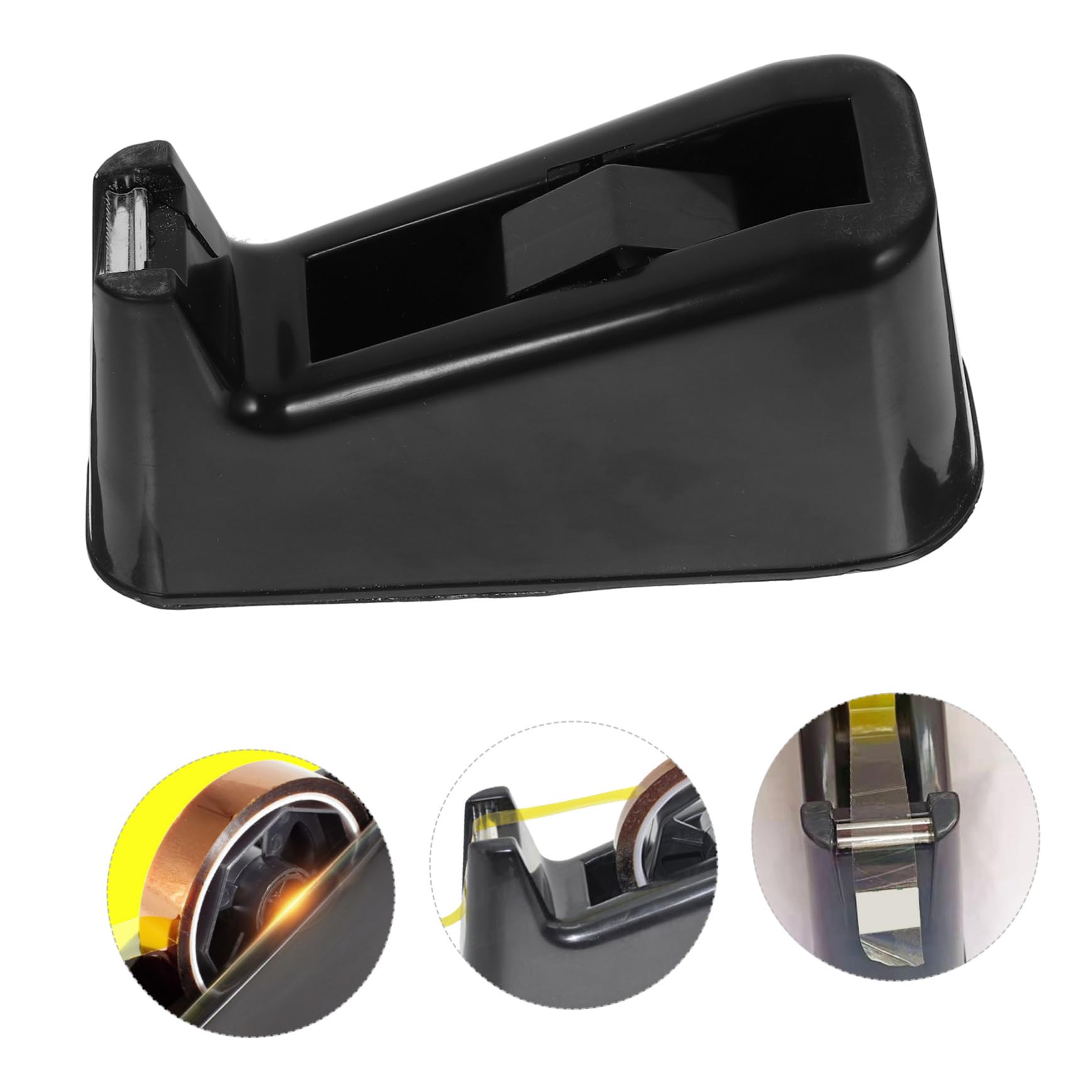 Uonlytech 2 Pezzi Dispenser per Nastro Adesivo con Base Antiscivolo Cutter per Nastro Ufficio Erogatore e Leggero per Scuole Uffici e Casa Taglio Facile e Design
