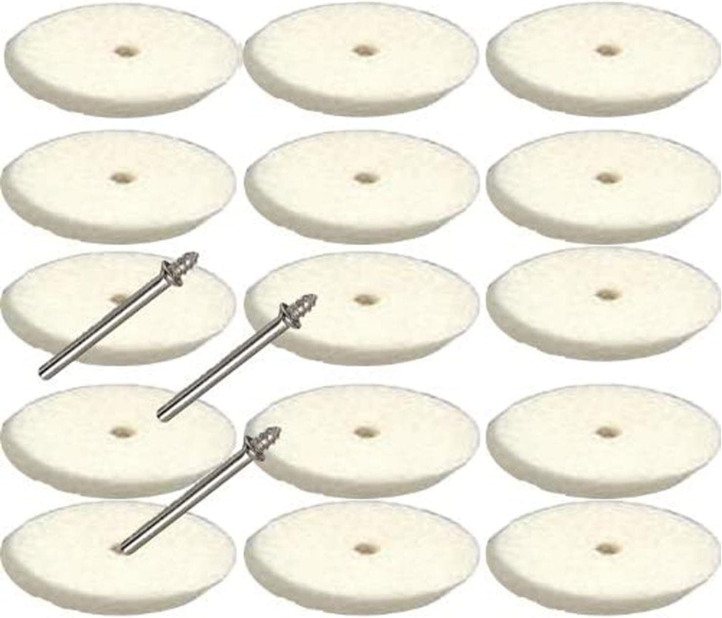 15+3 Felt Polishing 1" Wheel Tip Disc for Dremel / 429 Rotary Tool Mandrel 401 1/8" Suit for Dremel 3000 4000 8220-2/28 395 7700-1/15 4000 3/34 Chicago Electric, Milwaukeen Nextec 1/8" Shank Hobbyy Clean Polish