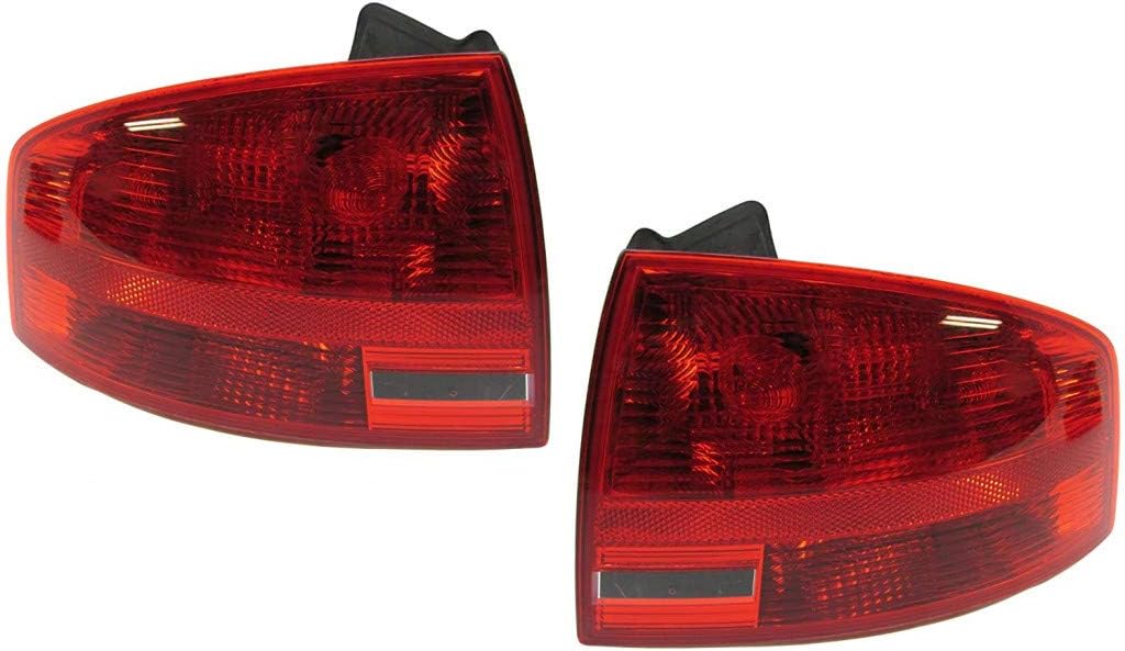 CarLights360: For 2005 2006 2007 2008 Audi A4 Tail Light Assembly Driver and Passenger Side Base Model w/Bulbs DOT Certified | AU2800103 AU2801103 | 8E5945095A, 8E5945096A Vehicle Trim: Sedan