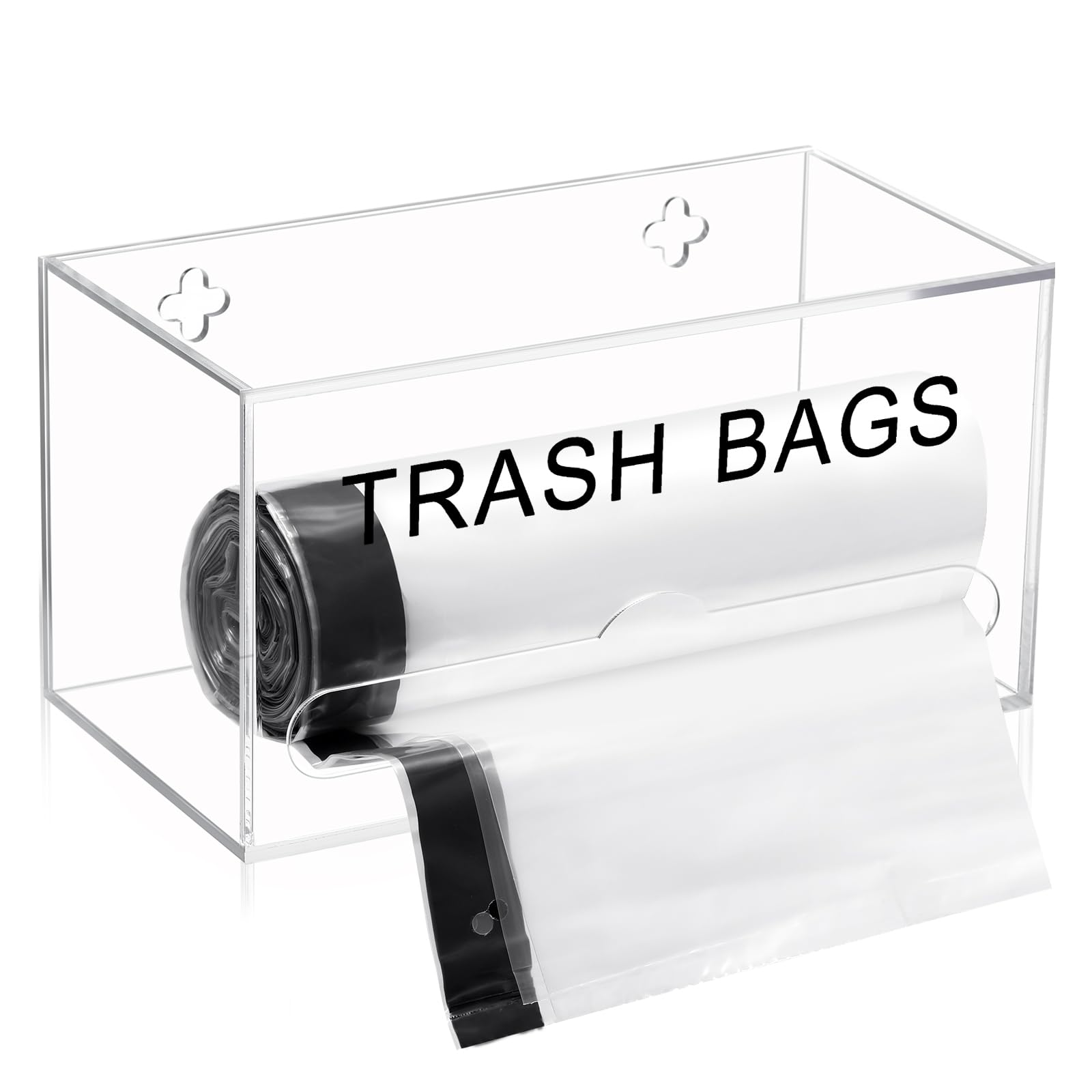 Thyle Acrylic Trash Bag Dispenser Kitchen Trash Bag Holder Wall