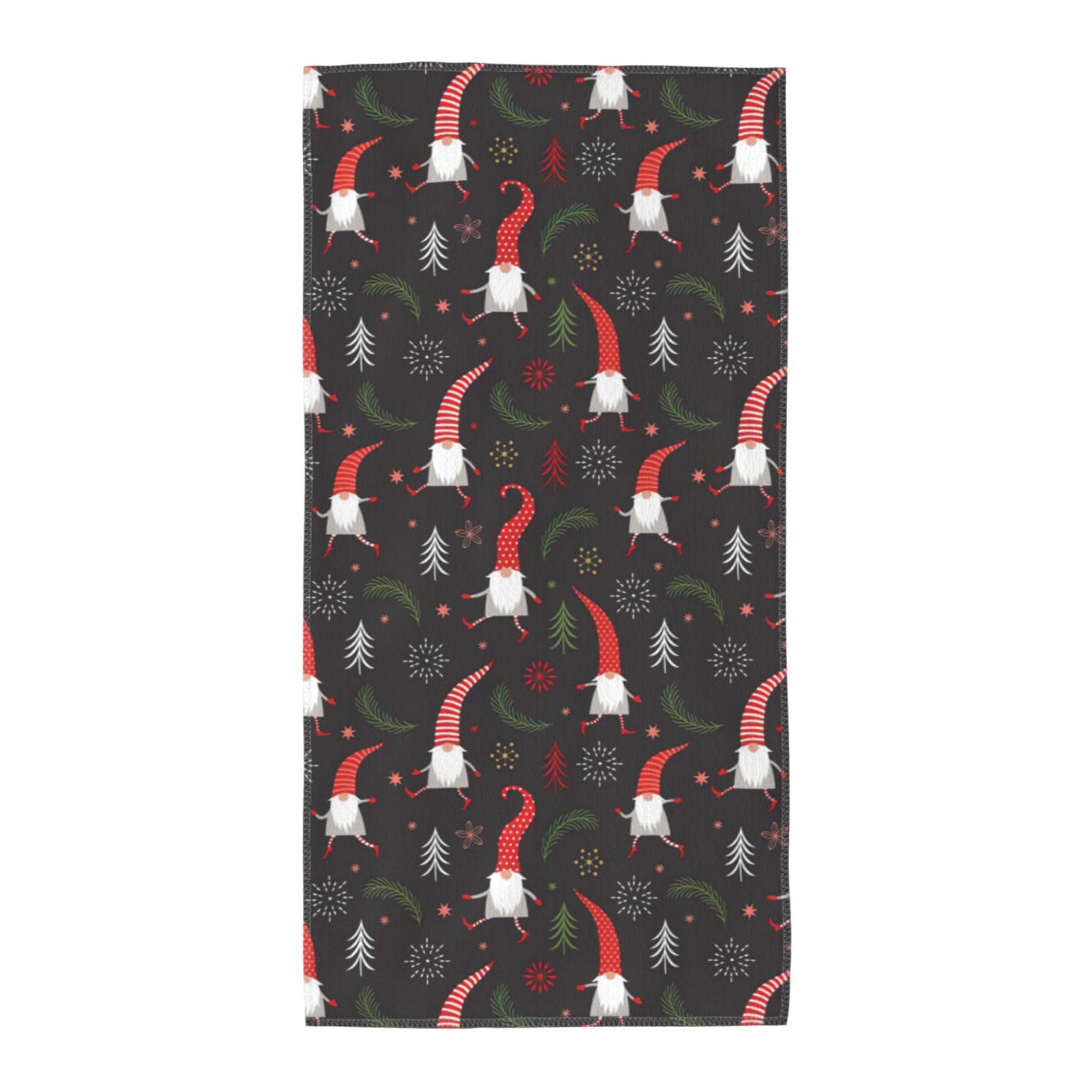 SDEGTHO Christmas Gnomes Soft Absorbent Long Towel For Gym Sports Picnic Leisure Use