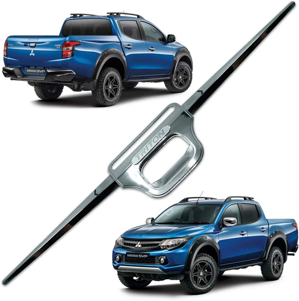 Nonstops Tail Gate Accent Handle Cover Chrome 3Pc Fits Mitsubishi L200 Triton 2015-2017
