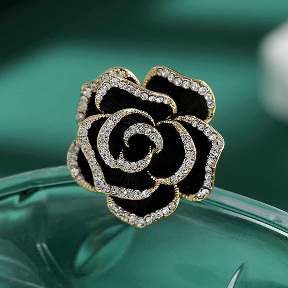 Spilla for donna Spilla Camelia con diamanti Personalità Corpetto Giacca Maglione Accessori decorativi for spille