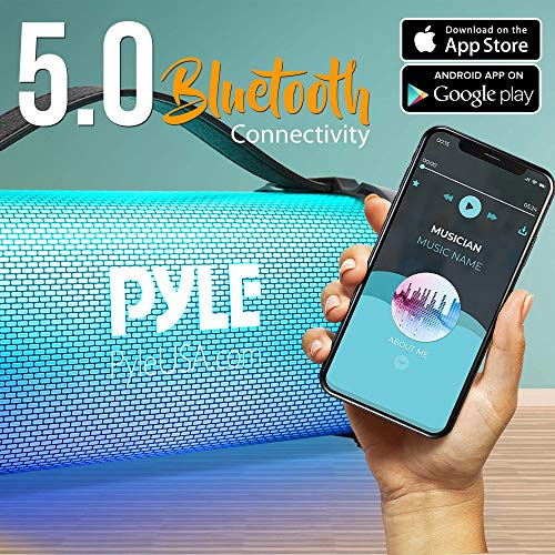 Pyle Wireless Portable Bluetooth Boombox Speaker - 300 Watt Rechargeable Boom Box Speaker Portable Music Barrel Loud Stereo System With Aux Input, Mp3/Usb Port, Fm Radio, 2.5" Tweeter - Pyle Pbmsprg4 #TOP4