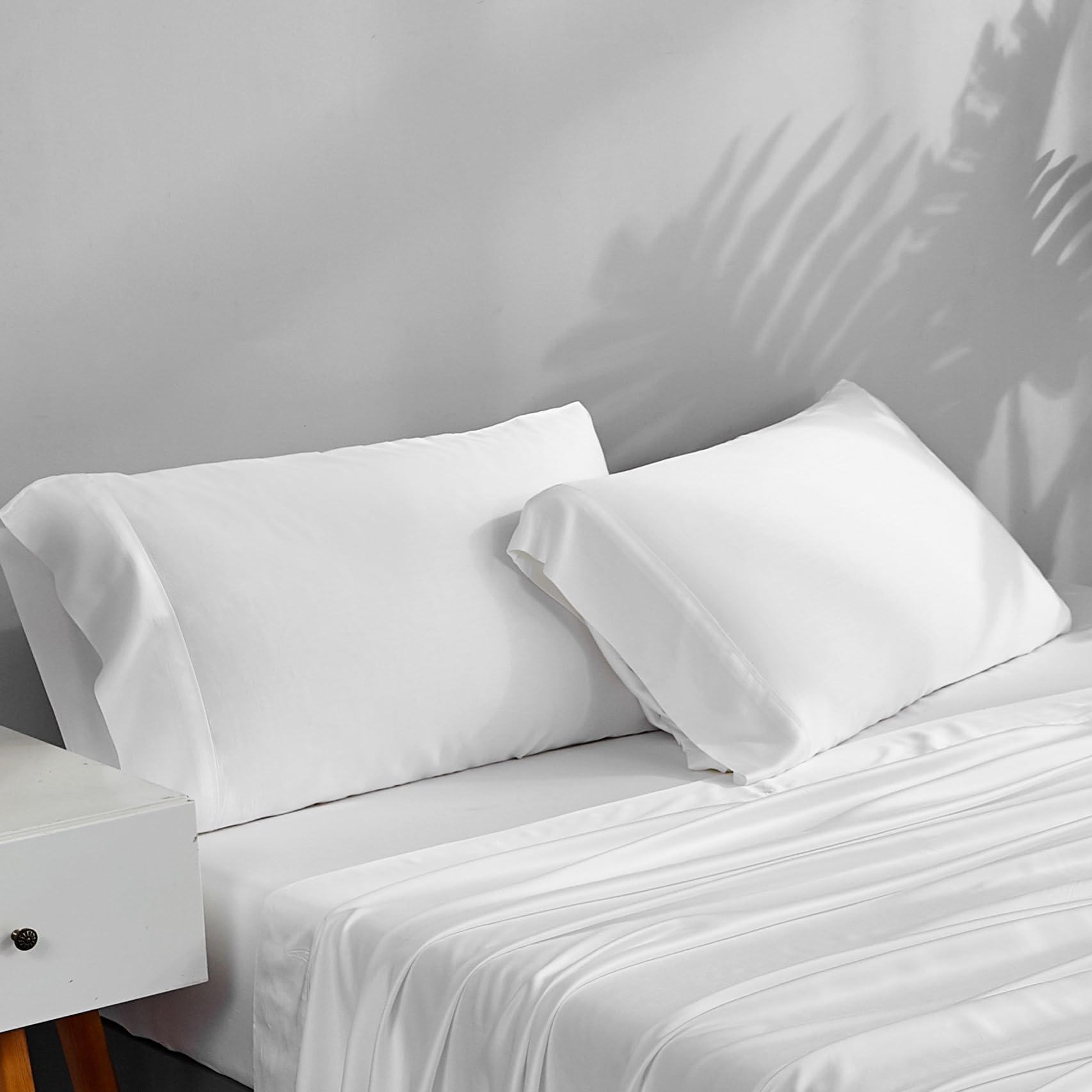 ACCURATEX Cooling Pillow Cases King Size Set of 2,Rayon Derived from Bamboo Pillowcases, Soft Breathable Pillow Case with Envelop Closure, Silky