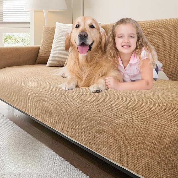 Housse de canapé imperméable hypoallergénique en tissu maïs haut de gamme 110x240cm