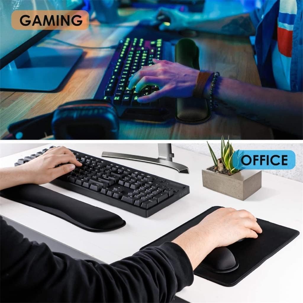 Keyboard Wrist Rest Wrist Mouse Pad Computer Mousepad Ergonomic Sets Easy Typing for Pc Laptop Office