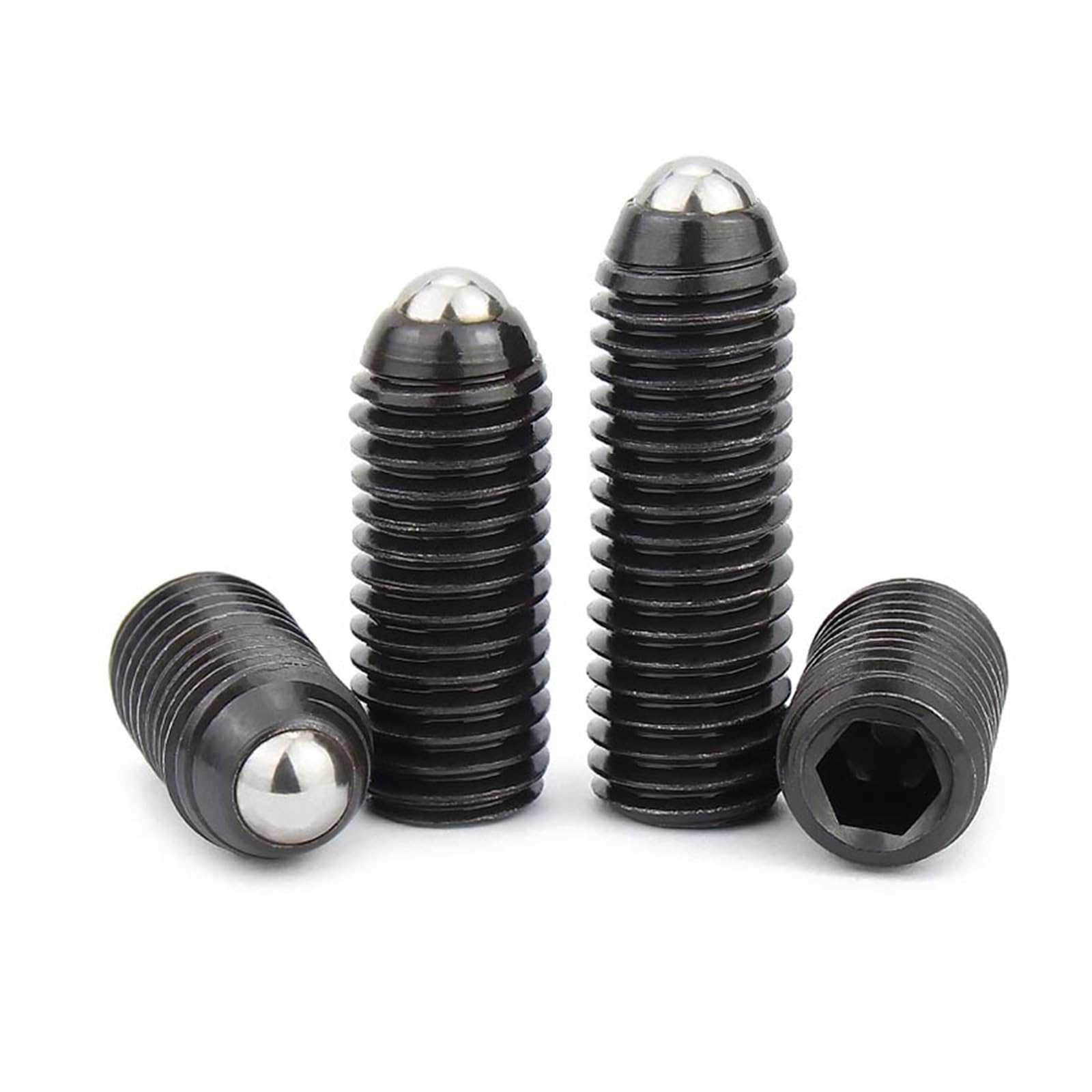 Alloy Steel Hex Spring Ball Plunger Set Screw | Black M3-M16 for Mechanical Fixing: Industrial Hardware(M5x12mm)
