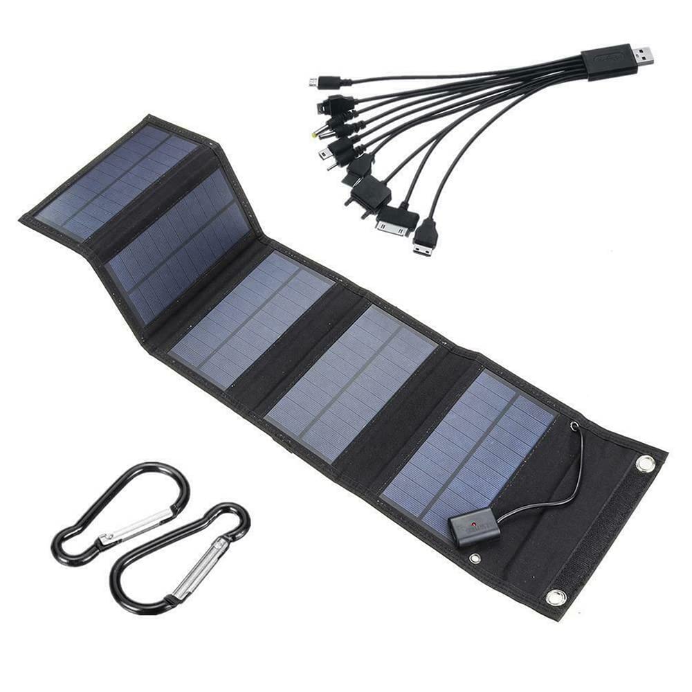 niuqi 70W Pliable USB Panneau Solaire Cellules Solaire Portable Pliable Étanche Panneau Solaire Chargeur pour Téléphone Portable Randonnée