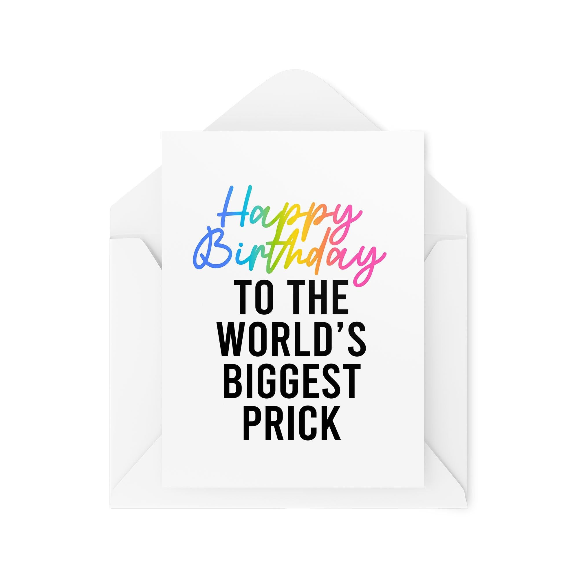Funny Birthday Cards - Sweary Cards - Friends Birthday Cards - World's Biggest Pr*ck - Colleague Cards - CBH1854