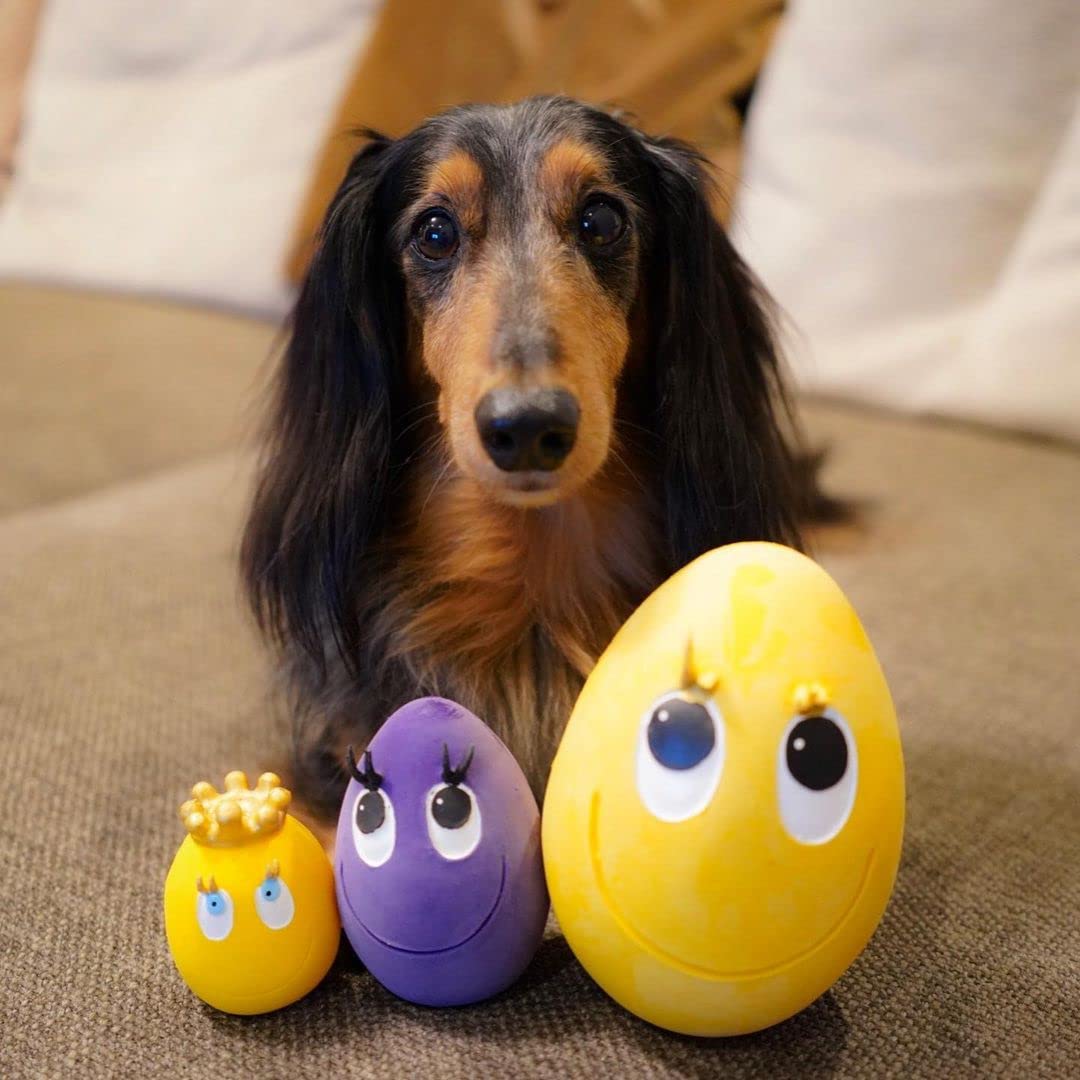 Lanco König Ei Lacht – Hundespielzeug Aus 100% Naturkautschuk, Handgefertigt & Ungiftig