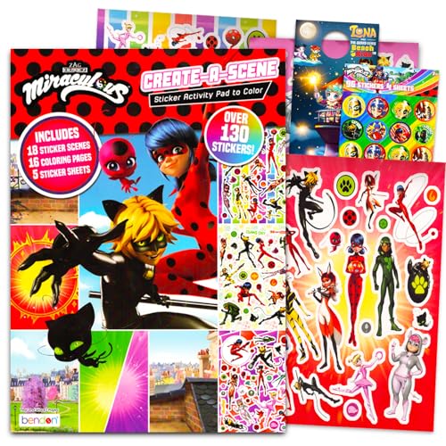 Miraculous Ladybug Create a Scene Sticker Activity Book for Girls