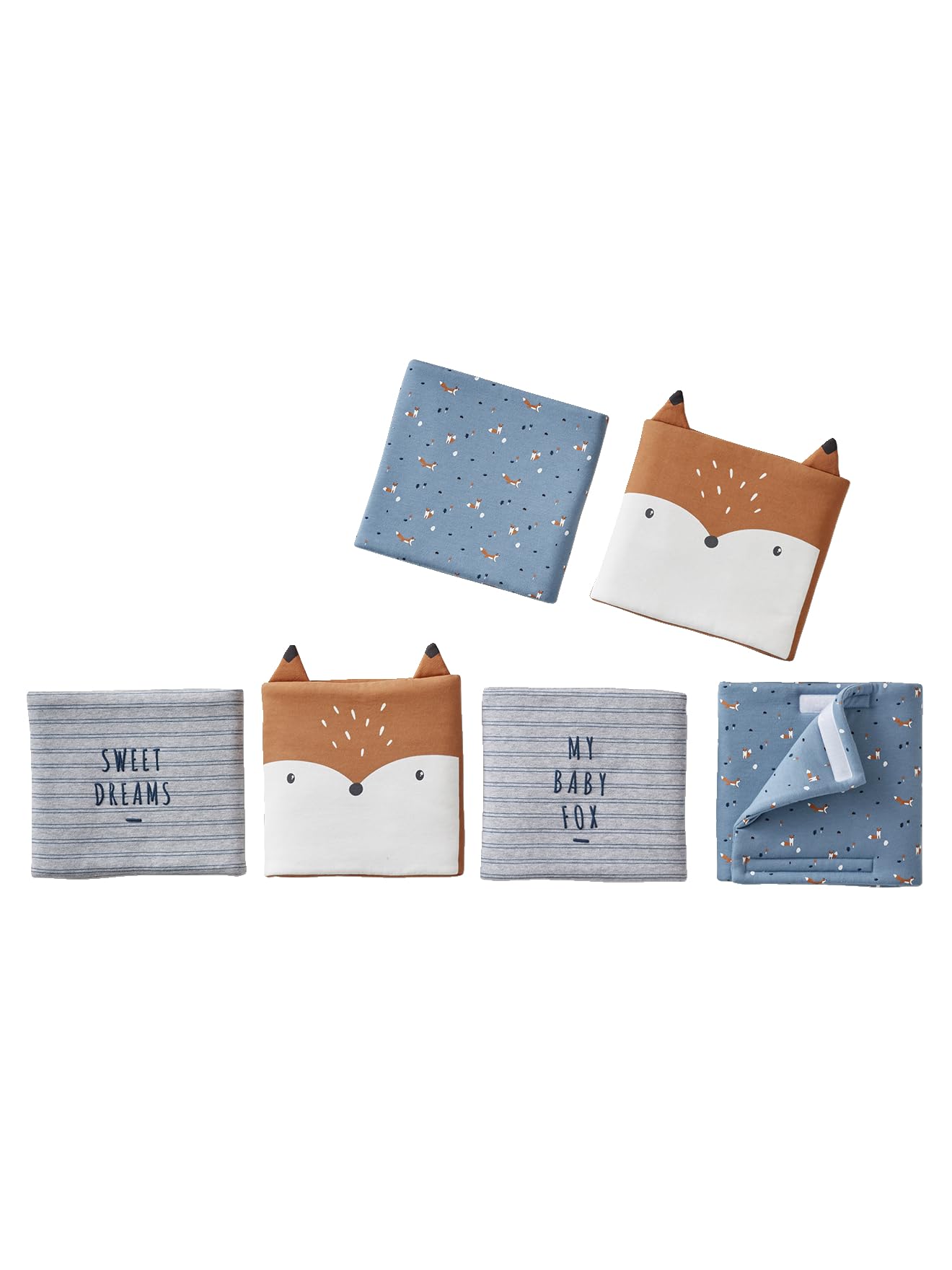 VERTBAUDET Tour de lit Pare-Chocs Baby Fox Bleu/Multicolore TU