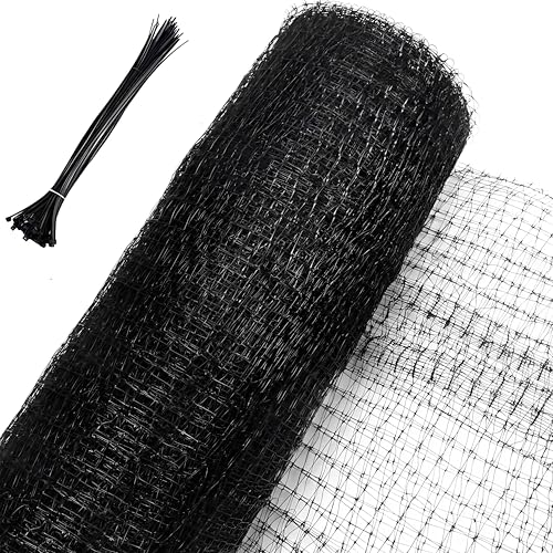 DAJASD Garden Netting Mesh, 15M x 2.1M Heavy Duty Bird Netting with 20PCS Cable Ties, Reusable Anti Bird Butterfly Netting for Ponde Garden, Plastic Garden Mesh for Protecting Vegetable Fruit Crops
