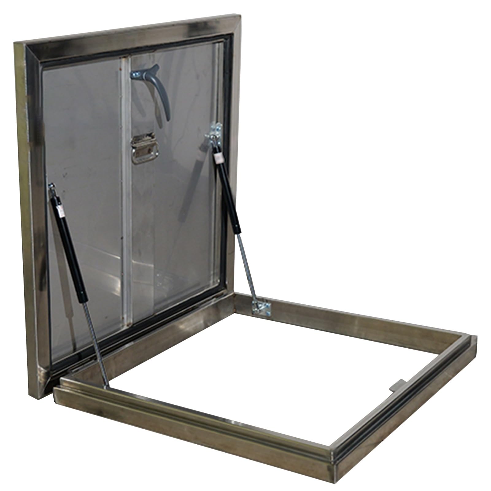 Trappe de toit de secours 195 x 185 cm avec porte de cave industrielle de 65 x 40 cm