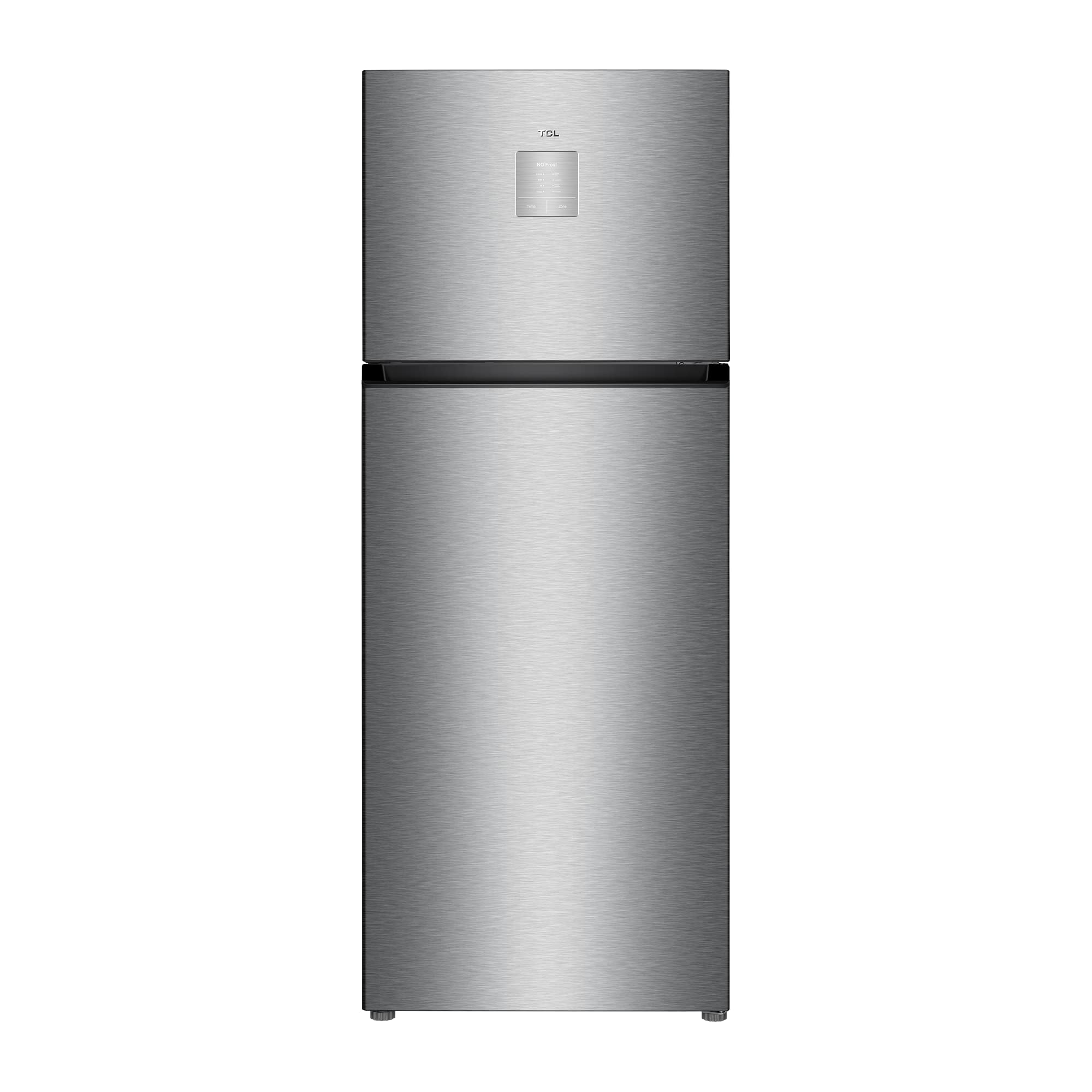 TCL 605L Double Door Refrigerator, No Frost, Electronic Touch Display, Humidity Crisper Control, Twist Ice Maker, Max Space, LED Light,1 Year Warranty, Inox Finish - P605TMN