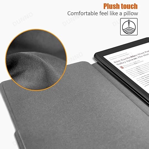 Fekra Premium Pu leather Case for Kindle Paperwhite 11th Generation and Kindle Paperwhite Signature Edition (6.8 inch, 2021 Release) - Cover with Auto Wake/Sleep, (Grey)