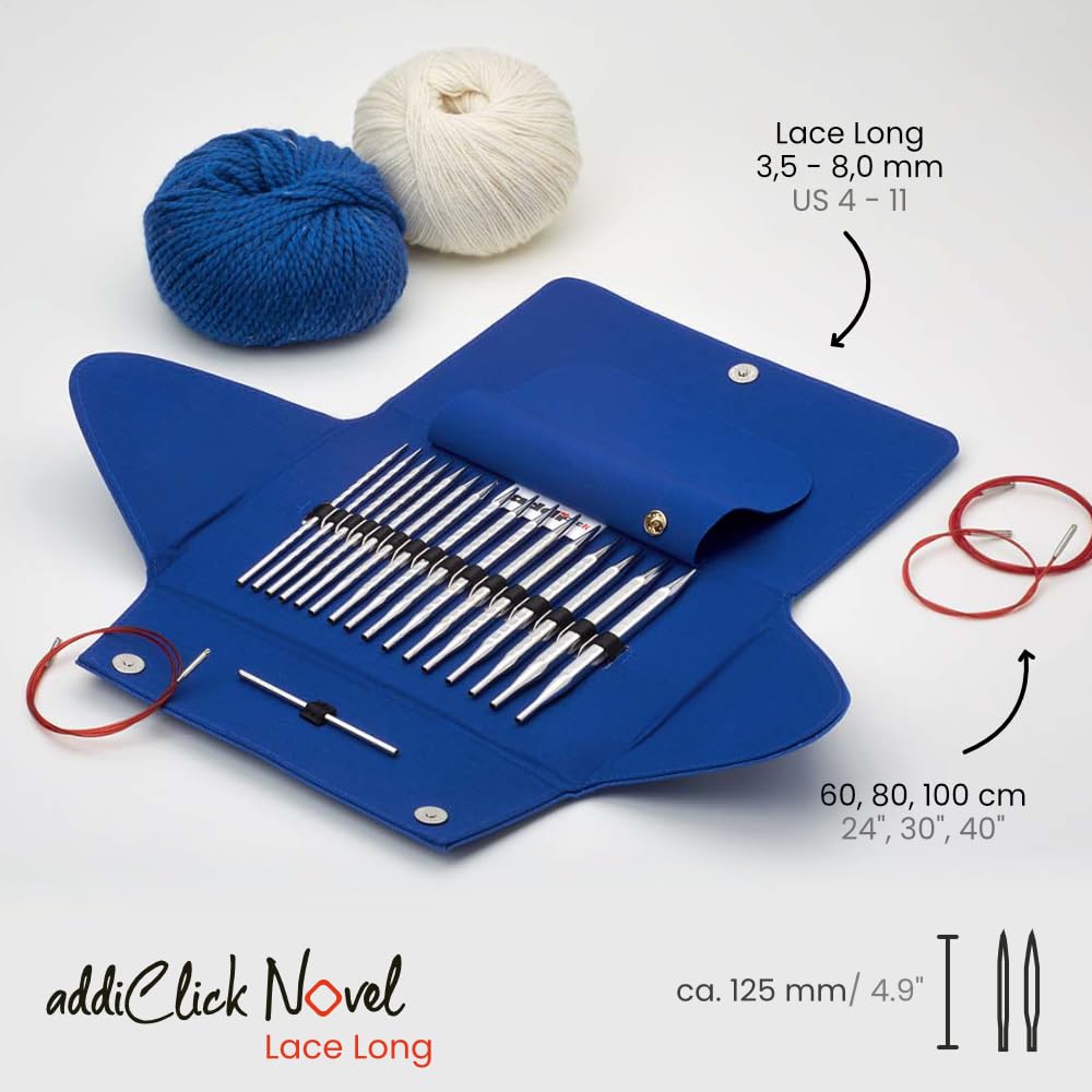Addi Click Novel Long Estuche Puntas Intercambiables Cuadradas - 1 Set