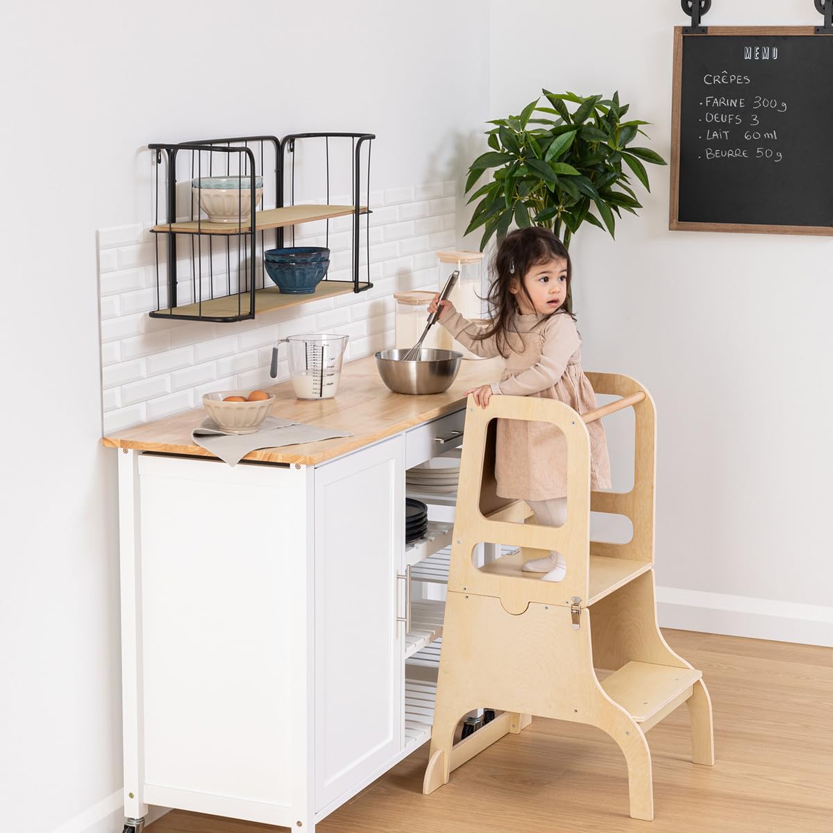 Atmosphera Tour d Observation Enfant Alba 3 en 1 Bois 91cm