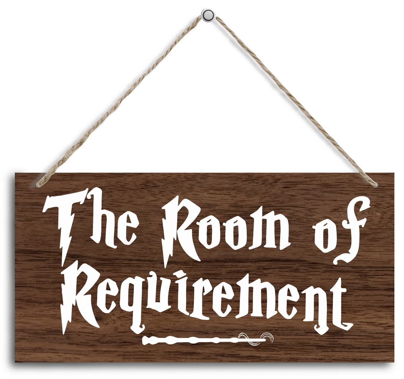 Hanging Room of Requirement Wood Decor Sign, Hanging Printed Wooden Plaque Decor, Funny Wizardry Theme Welcome Decor, Rustic Home Decor Sign, Rustic Farmhouse Room Door Wall Decor Sign 12x6 inch-image-30