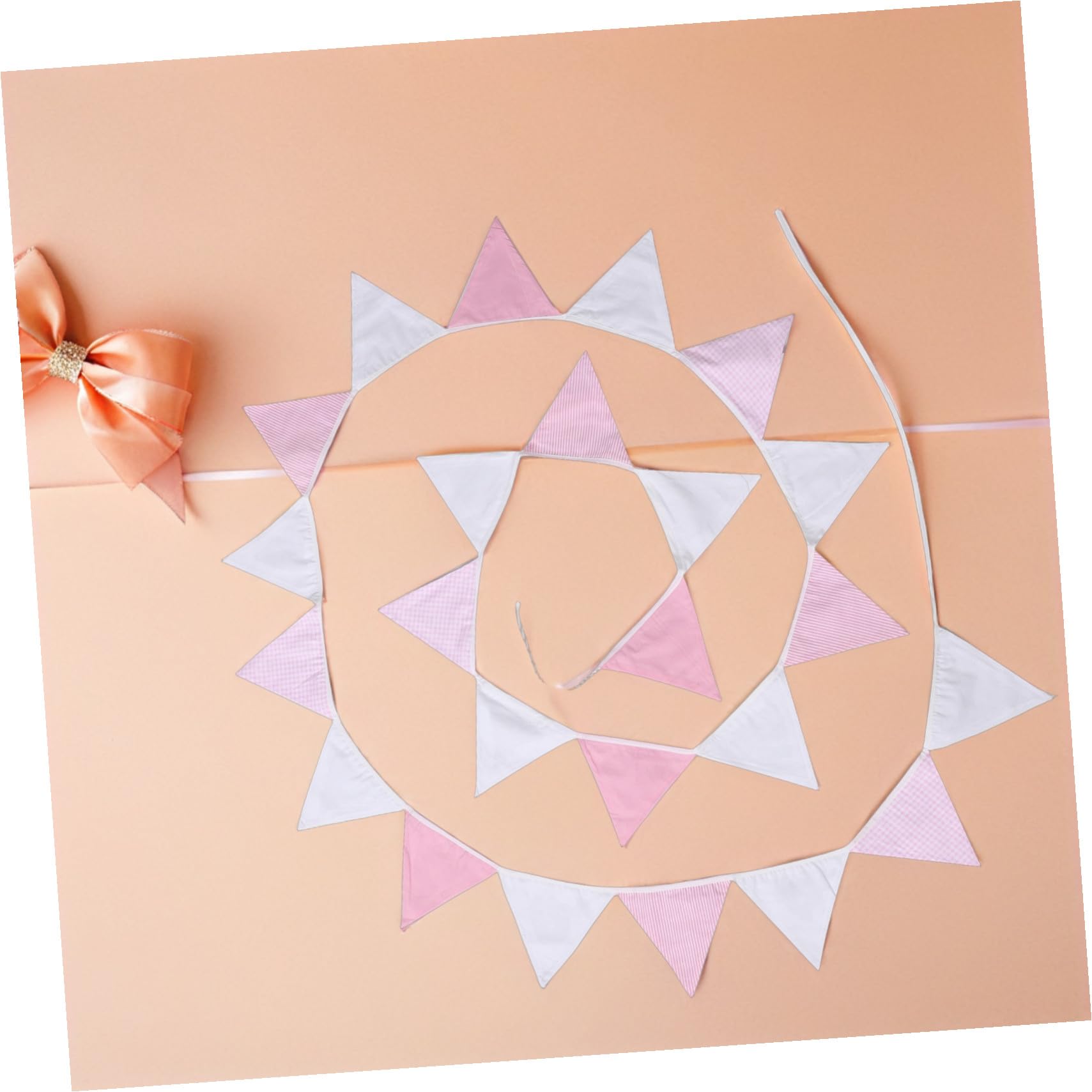 2 Piezas Banderines Triangulares de Algodón Diseño Versátil y Elegante Reutilizables para de Fiestas Infantiles y Cumpleaños