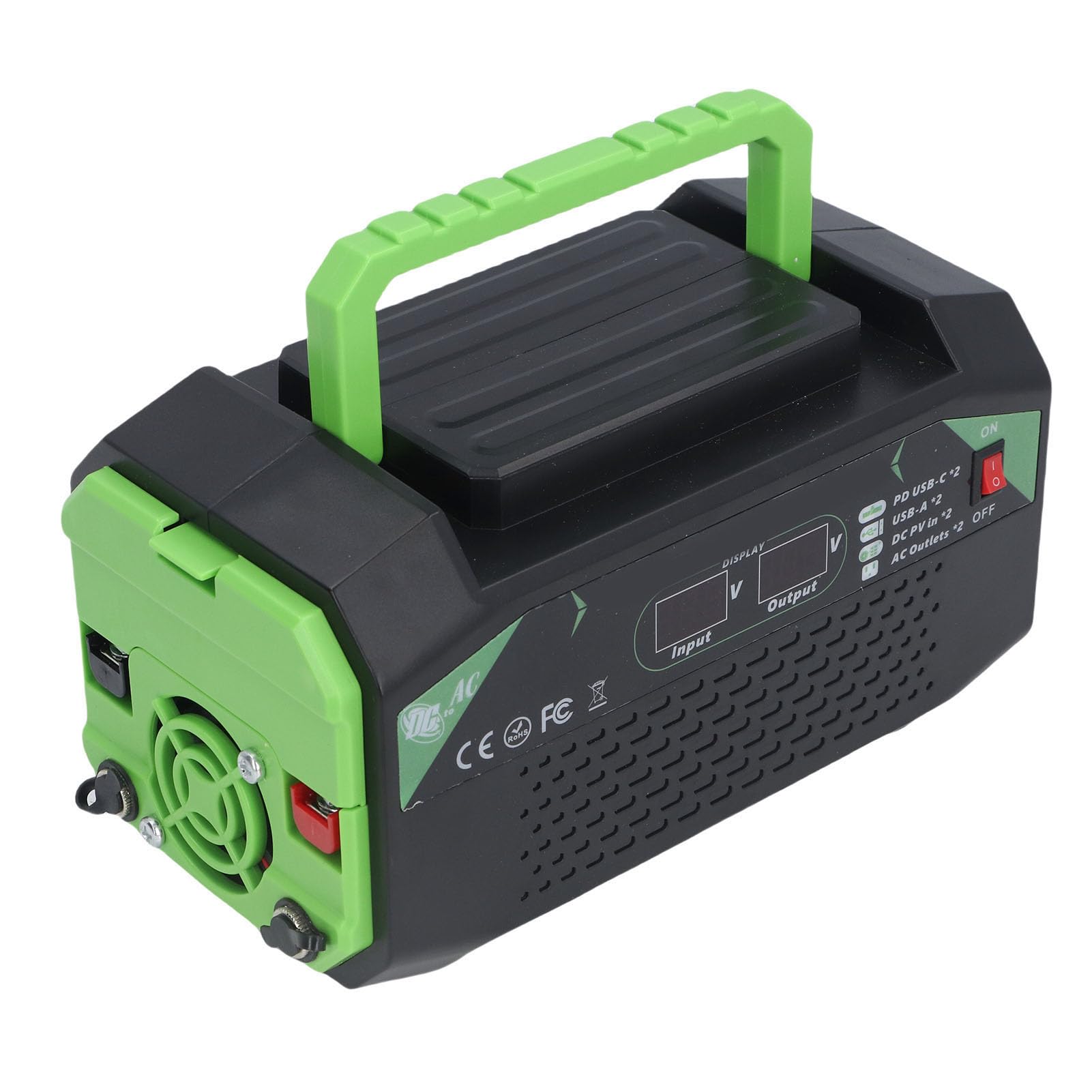 RiToEasysports Convertitore di Potenza da 500 W, Convertitore da Auto DC 12V a AC 220 V con Doppie Prese Universali e Doppie Porte USB per Viaggi in Campeggio All'aperto