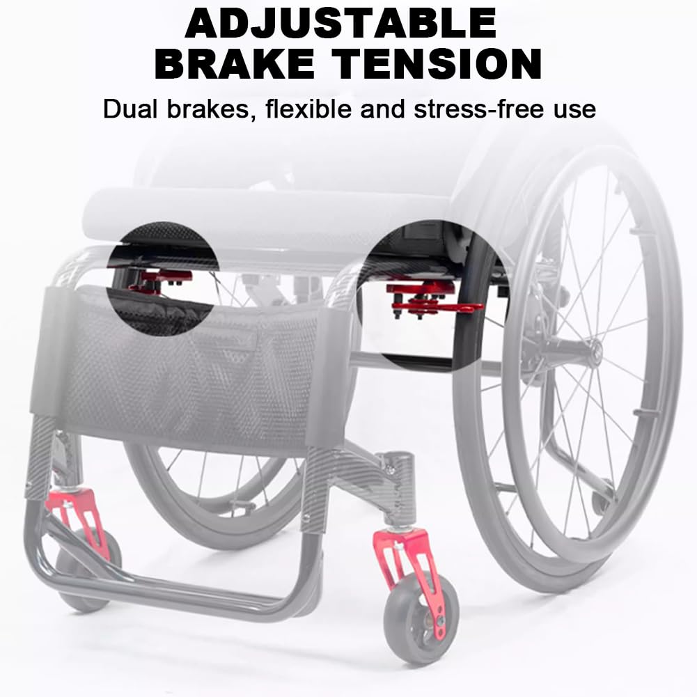 Ultralekki wózek inwalidzki z aluminiową ramą, ergonomiczny wózek sportowy, regulowane pedały i osłony, z pasem bezpieczeństwa, samojezdny wózek inwalidzki z hamulcem ręcznym,D
