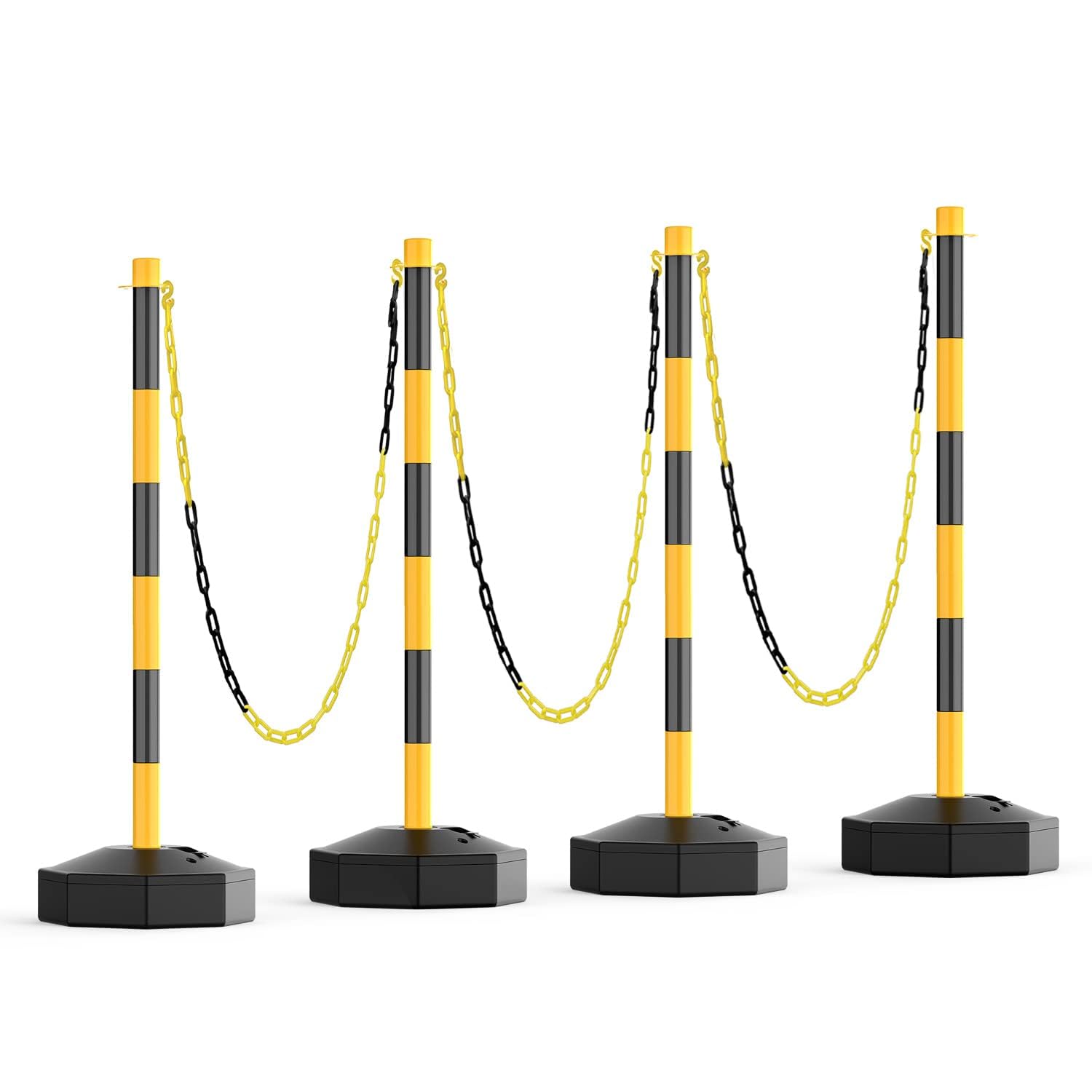 Lot de 2 cônes de signalisation avec bornes de contrôle de la circulation extensibles B et 5 m pour utilisation en extérieur/intérieur