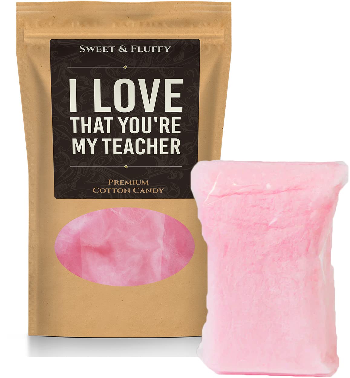 Amazon.com : I Love My Teacher Cotton Candy - Teacher Appreciation Gift  From Student Easter Basket Idea Back To School End Of Year Kepperton, Pink  : Grocery & Gourmet Food